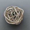 Distanziatore In Ottone Forma Tondo Filo Della Vita 18X20mm-Argentato 1pz