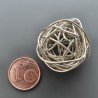 Distanziatore In Ottone Forma Tondo Filo Della Vita 18X20mm-Argentato 1pz