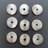 Distanziatore Di Ottone Forma Dischio Satinato Curvato 09X10mm-Argentato 25pz