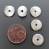 Distanziatore Di Ottone Forma Dischio Satinato Curvato 09X10mm-Argentato 25pz