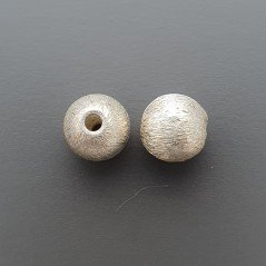 Distanziatore In Ottone Forma Tondo Satinato 08mm-Argentato 1pz