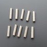 Distanziatore Di Ottone Forma Cilindro Satinato 02X10mm-Argentato 52pz
