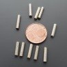 Distanziatore Di Ottone Forma Cilindro Satinato 02X10mm-Argentato 52pz