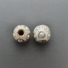 Distanziatore In Ottone Forma Tondo Diamantata 08mm-Argentato 1pz