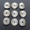 Distanziatore Di Ottone Forma Dischio Satinato Curvato 11X12mm-Argentato 18pz