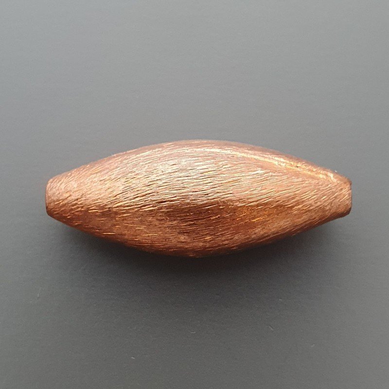 Distanziatore Di Ottone Forma Riso Satinato 12X31mm-Ramato 1pz