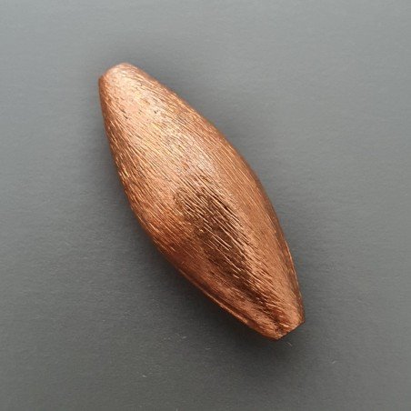 Distanziatore Di Ottone Forma Riso Satinato 12X31mm-Ramato 1pz
