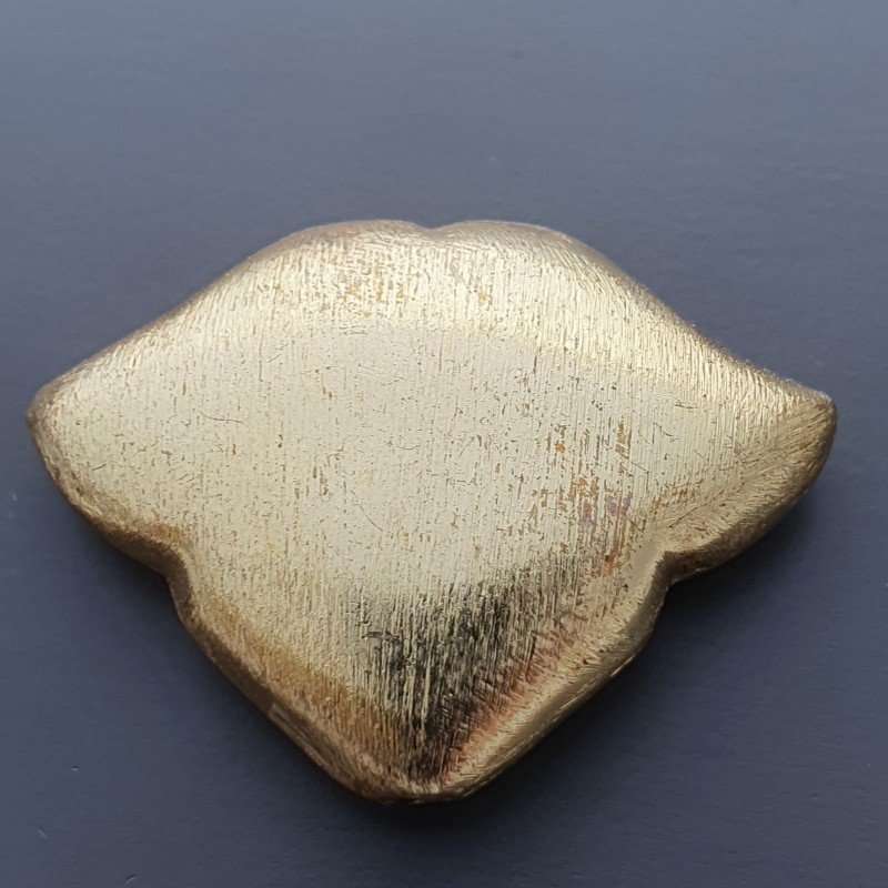 Distanziatore In Ottone Forma Fantasia Satinata 28X38mm Dorato1pz