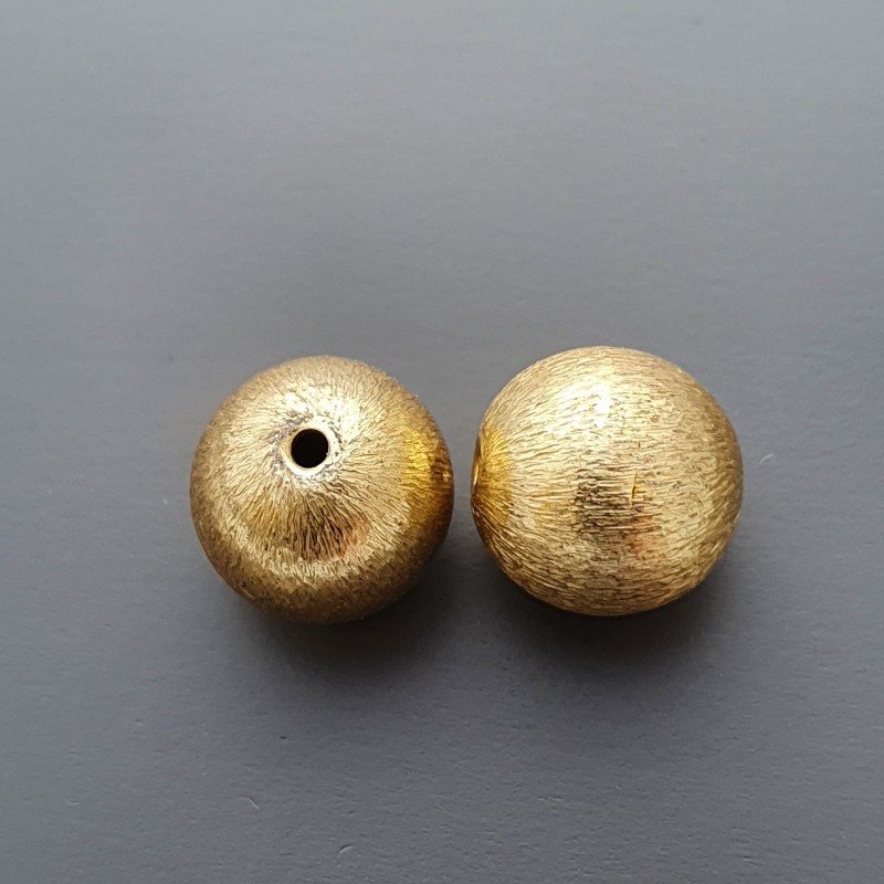 Distanziatore In Ottone Forma Tondo Satinata 12mm-Dorato 1pz