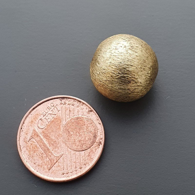 Distanziatore In Ottone Forma Tondo Satinata 12mm-Dorato 1pz