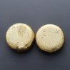 Distanziatore In Ottone Forma Tondo Piatto Satinata 14mm-Dorato 1pz