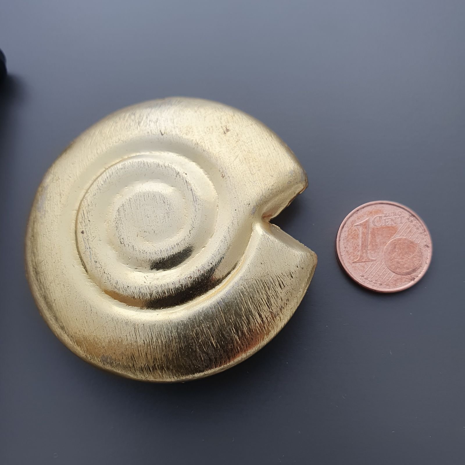 Distanziatore In Ottone Forma Conchiglia Satinata 50mm-Dorato 1pz