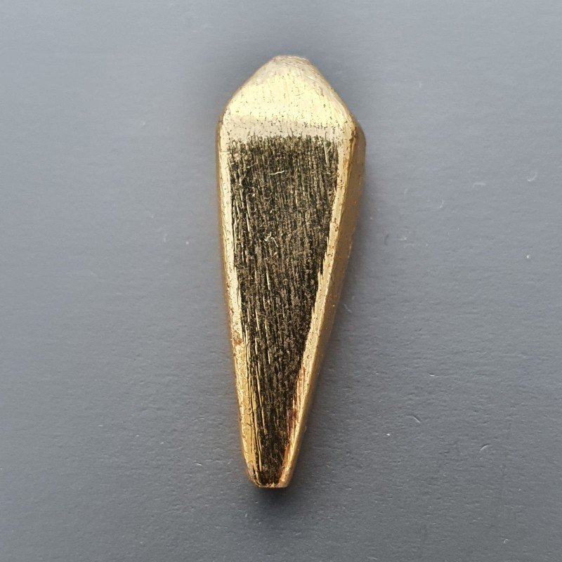 Distanziatore In Ottone Forma Gocce Fantasia Satinata 20mm Dorato 1pz