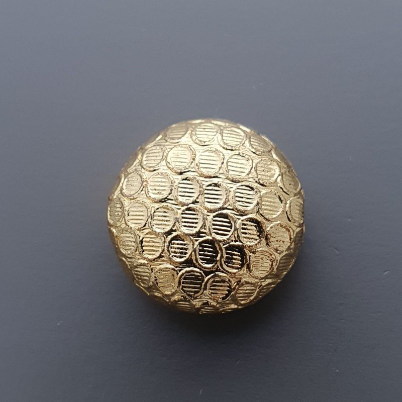 Distanziatore In Ottone Forma Tondo Piatto Lavorata Antico Tribal 17mm-Dorato 1pz