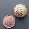 Distanziatore In Ottone Forma Tondo Piatto Lavorata Antico Tribal 17mm-Dorato 1pz