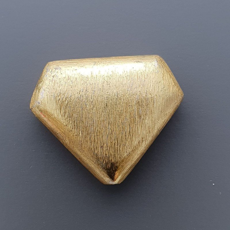 Distanziatore In Ottone Forma Diamante Satinato 22X27mm-Dorato 1pz