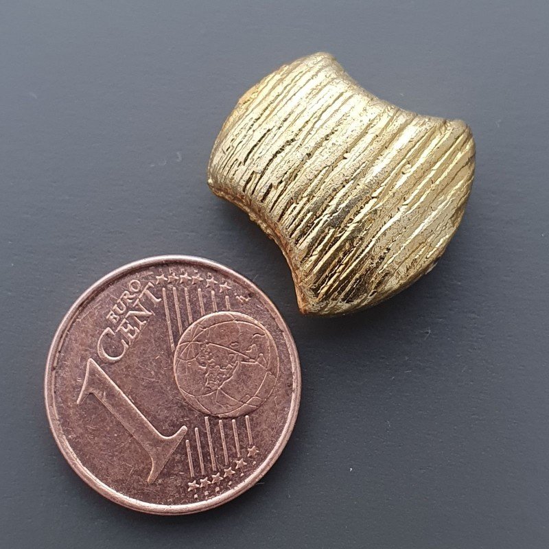 Distanziatore In Ottone Forma Fantasia Incisa15X16mm-Dorato 1pz