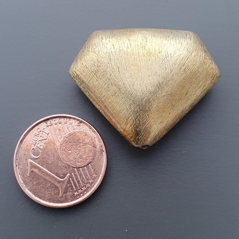 Distanziatore In Ottone Forma Diamante Satinato 20X26mm-Dorato 1pz