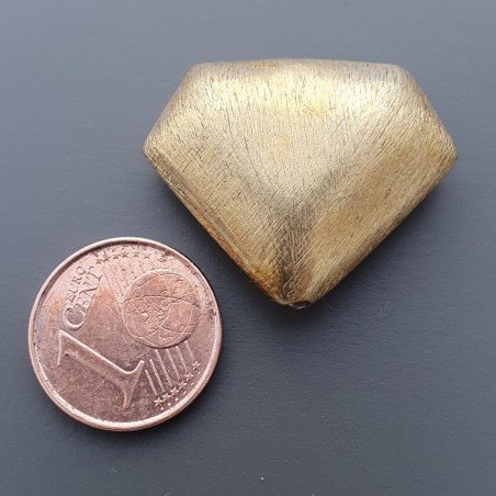 Distanziatore In Ottone Forma Diamante Satinato 20X26mm-Dorato 1pz