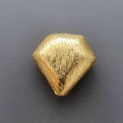 Distanziatore In Ottone Forma Diamante Satinato 15X16mm-Dorato 1pz