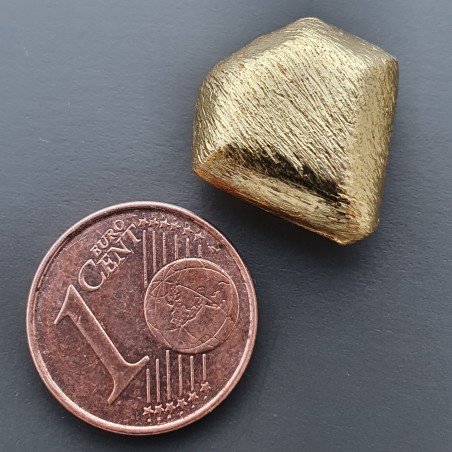 Distanziatore In Ottone Forma Diamante Satinato 15X16mm-Dorato 1pz