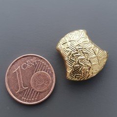 Distanziatore In Ottone Forma Fantasia Lavorato Antico Tribal 12X14mm-Dorato 1pz