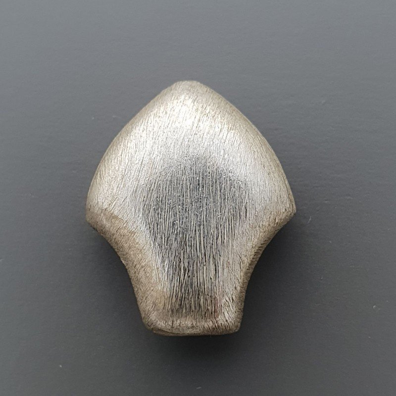 Distanziatore In Ottone Forma Pesce Satinato 18x23mm-Argentato 1pz