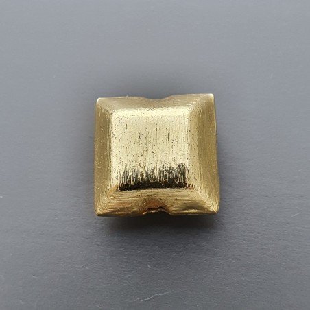 Distanziatore In Ottone Forma Quadrata Satinata14mm-Dorato 1pz
