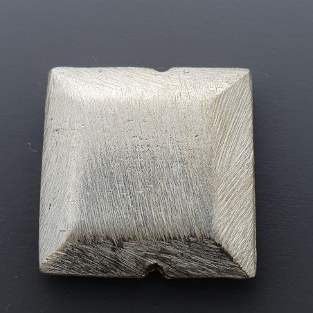 Distanziatore In Ottone Forma Quadrato Satinata Piatto 22mm-Argentato 1pz