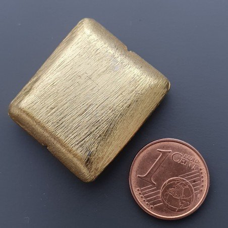 Distanziatore In Ottone Forma Quadrata Satinato 24X27mm-Dorato 1pz