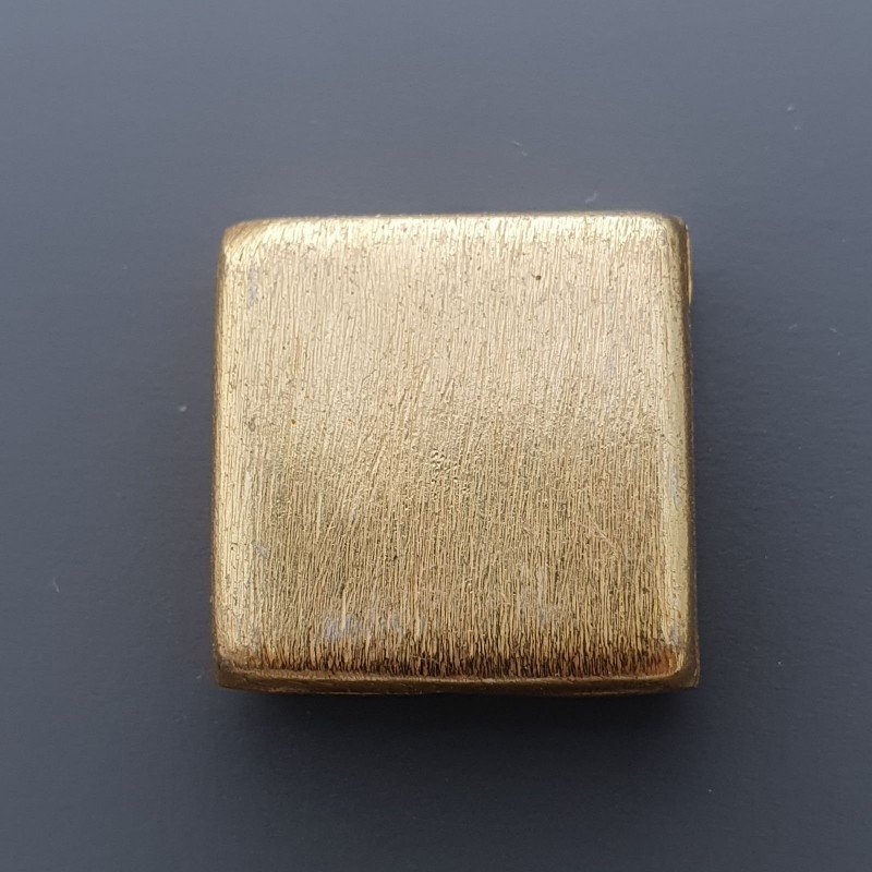 Distanziatore In Ottone Forma Quadrata Piatto Satinato 24mm-Dorato 1pz