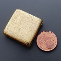 Distanziatore In Ottone Forma Quadrata Piatto Satinato 24mm-Dorato 1pz