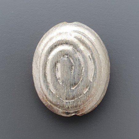 Distanziatore In Ottone Ovale Lavorato Spirale 20X24mm-Argentato 1pz