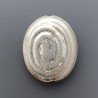 Distanziatore In Ottone Ovale Lavorato Spirale 20X24mm-Argentato 1pz