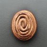 Distanziatore In Ottone Forma Ovale Satinato A Spirale 16X19mm-Ramato 1pz