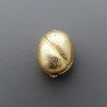 Distanziatore In Ottone Forma Ovale Satinato Inciso 10X12mm-Dorato 1pz