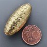 Distanziatore In Ottone Forma Ovale Lavorato Antico Tribal 12X30mm-Dorato 1pz