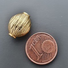 Distanziatore In Ottone Forma Ovale Lavorato 14X11mm-Dorato 1pz