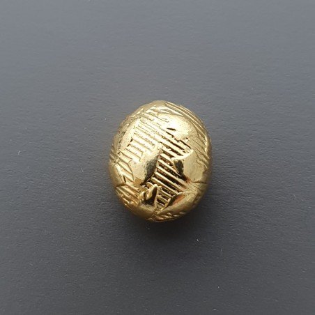 Distanziatore In Ottone Forma Ovale Lavorato Antico Tribal 10x12mm-Dorato 1pz