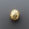 Distanziatore In Ottone Forma Ovale Lavorato Antico Tribal 10x12mm-Dorato 1pz