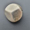 Distanziatore In ottone Forma Tondo Piatto Martellato Satinato 15mm-Argentato 1pz