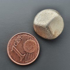 Distanziatore In ottone Forma Tondo Piatto Martellato Satinato 15mm-Argentato 1pz