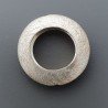 Distanziatore In Ottone Forma Cerchio Satinato Forato 20mm-Argentato 1pz
