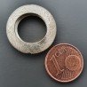 Distanziatore In Ottone Forma Cerchio Satinato Forato 20mm-Argentato 1pz