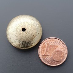 Distanziatore In Ottone Forma Dischio Satinato 20mm-Dorato 1pz