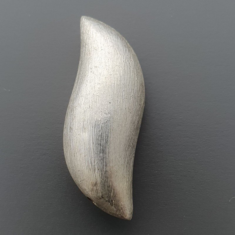 Distanziatore In Ottone Forma Fantasia Satinata 30X11mm-Argentato 1pz