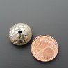 Distanziatore In Ottone Forma Dischio Lavorato Antico Tribal 14mm-Argentato 1pz