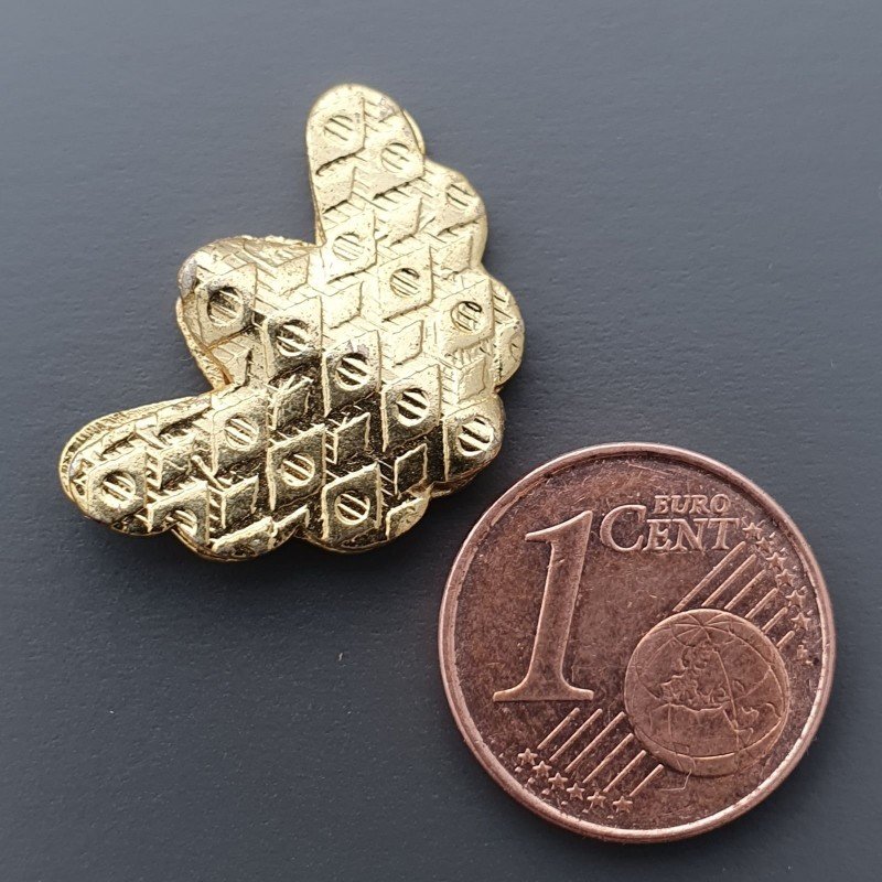Distanziatore In Ottone Forma Ali d'Angelo Lavorata Antico Tribal 15x22mm-Dorato 1pz