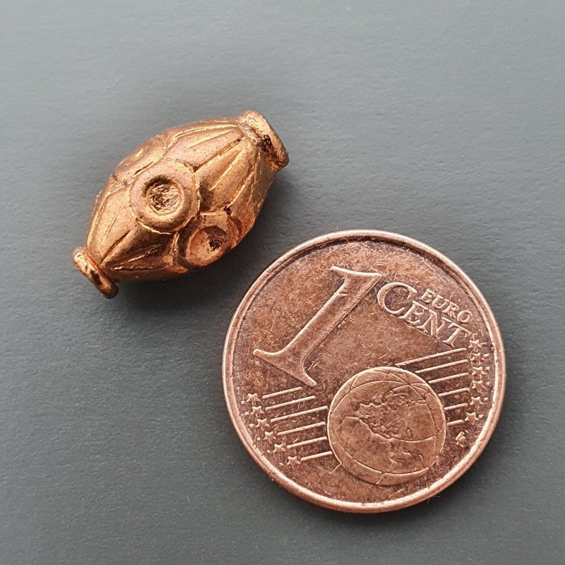 Distanziatore Di Ottone Forma Ovale Lavorato 08X13mm-Ramato 1pz