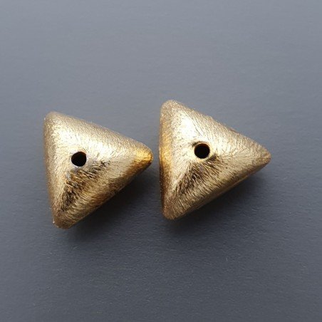 Distanziatore In Ottone Forma Triangolo Satinato 11mm-Dorato 1pz